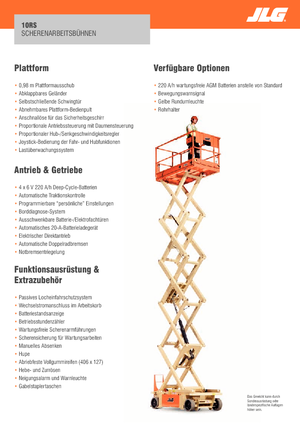 Kołowe podnośniki nożycowe JLG 10RS