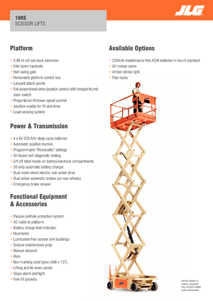 Kołowe podnośniki nożycowe JLG 10RS