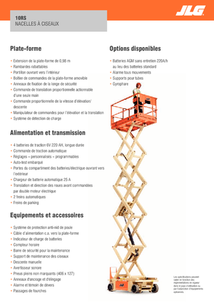 Kołowe podnośniki nożycowe JLG 10RS