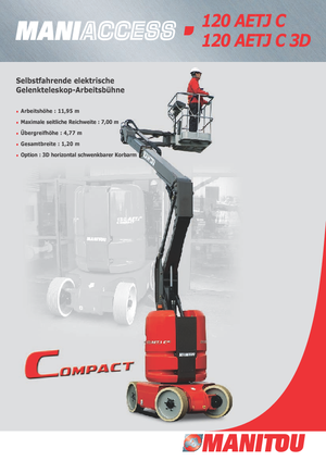 Kołowe przegubowe podnośniki koszowe Manitou 120 AETJ C