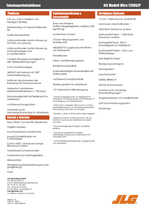 Kołowe teleskopowe platformy robocze JLG 1200SJP