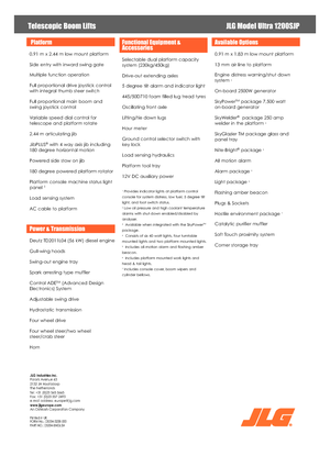 Kołowe teleskopowe platformy robocze JLG 1200SJP