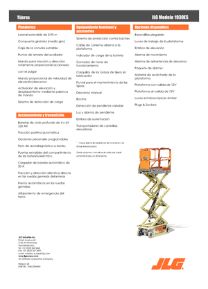 Kołowe podnośniki nożycowe JLG 1930ES