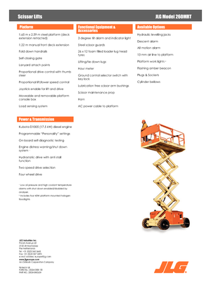 Kołowe podnośniki nożycowe JLG 260MRTA