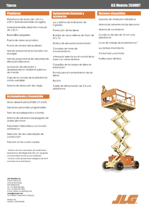 Kołowe podnośniki nożycowe JLG 260MRTA