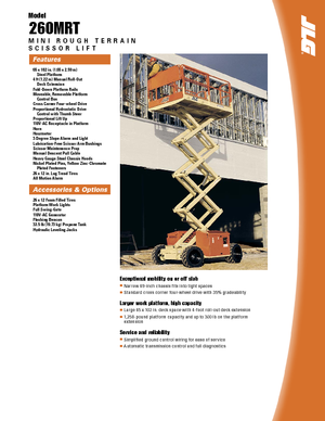 Kołowe podnośniki nożycowe JLG 260MRTA