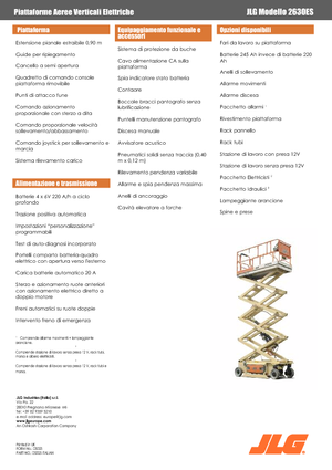 Kołowe podnośniki nożycowe JLG 2630 ES