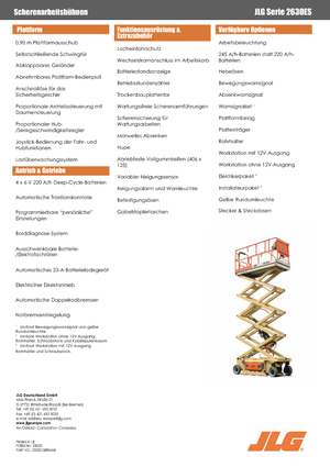 Kołowe podnośniki nożycowe JLG 2630 ES