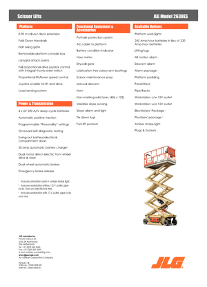 Kołowe podnośniki nożycowe JLG 2630 ES