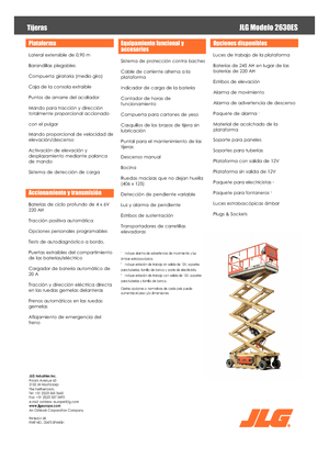 Kołowe podnośniki nożycowe JLG 2630 ES