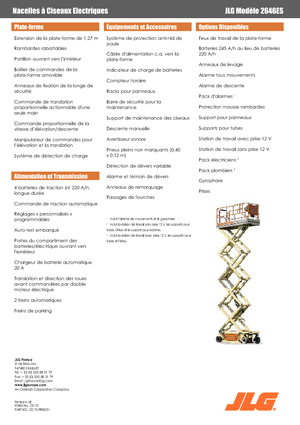 Kołowe podnośniki nożycowe JLG 2646ES