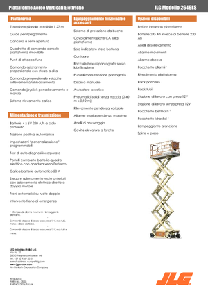 Kołowe podnośniki nożycowe JLG 2646ES