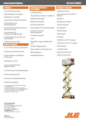 Kołowe podnośniki nożycowe JLG 2646ES