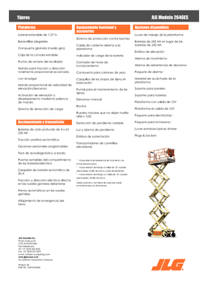 Kołowe podnośniki nożycowe JLG 2646ES