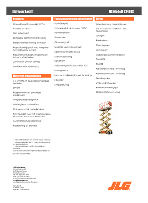 Kołowe podnośniki nożycowe JLG 3246ES