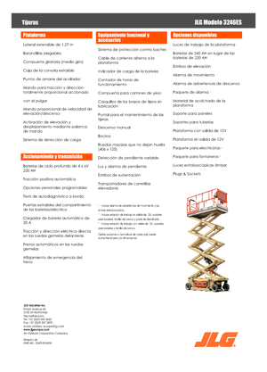 Kołowe podnośniki nożycowe JLG 3246ES