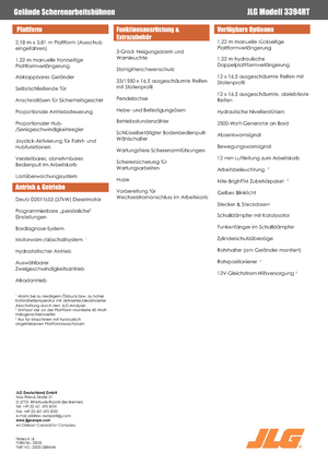 Kołowe podnośniki nożycowe JLG 3394RT