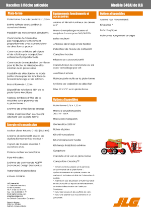 Kołowe przegubowe podnośniki koszowe JLG 340AJ