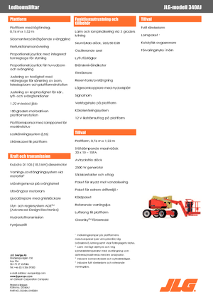 Kołowe przegubowe podnośniki koszowe JLG 340AJ