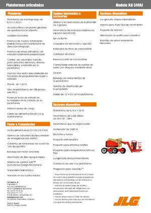 Kołowe przegubowe podnośniki koszowe JLG 340AJ