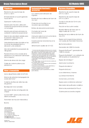 Kołowe teleskopowe platformy robocze JLG 400 S