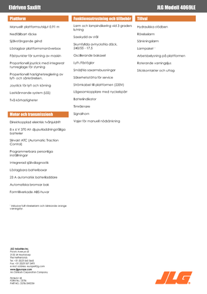 Kołowe podnośniki nożycowe JLG 4069LE