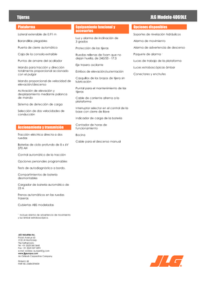 Kołowe podnośniki nożycowe JLG 4069LE