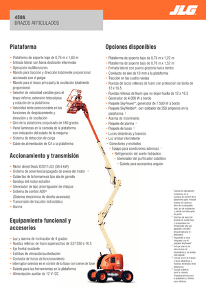 Kołowe przegubowe podnośniki koszowe JLG 450A Serie II