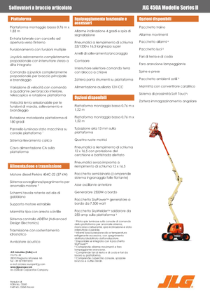 Kołowe przegubowe podnośniki koszowe JLG 450A Serie II