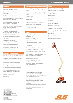 Kołowe przegubowe podnośniki koszowe JLG 450A Serie II