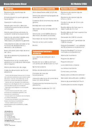 Kołowe przegubowe podnośniki koszowe JLG 510 AJ