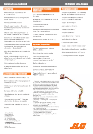 Kołowe przegubowe podnośniki koszowe JLG 600A
