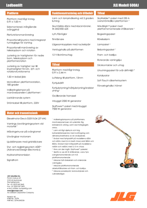 Kołowe przegubowe podnośniki koszowe JLG 600AJ