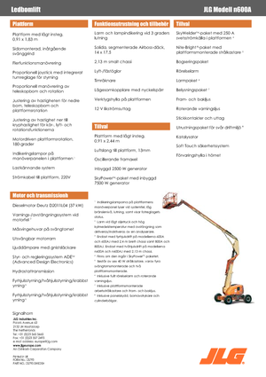 Kołowe przegubowe podnośniki koszowe JLG 600AN