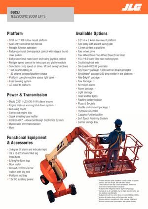 Kołowe teleskopowe platformy robocze JLG 660SJ