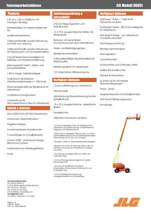 Kołowe teleskopowe platformy robocze JLG 660 SJ