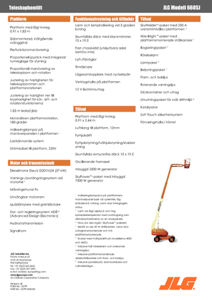 Kołowe teleskopowe platformy robocze JLG 660 SJ