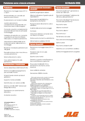 Kołowe przegubowe podnośniki koszowe JLG 800A