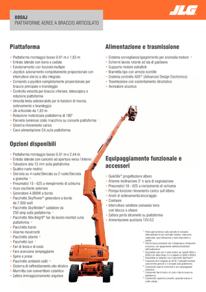 Kołowe przegubowe podnośniki koszowe JLG 800AJ