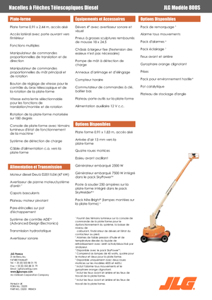 Kołowe teleskopowe platformy robocze JLG 800S