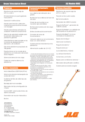 Kołowe teleskopowe platformy robocze JLG 800S
