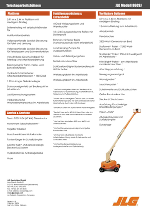 Kołowe teleskopowe platformy robocze JLG 860SJ