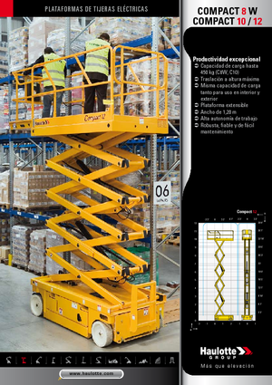 Kołowe podnośniki nożycowe Haulotte Compact 10