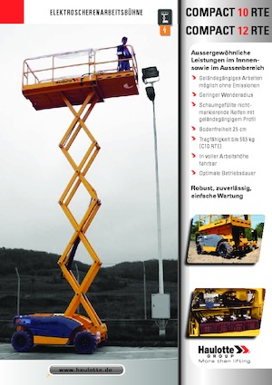 Kołowe podnośniki nożycowe Haulotte Compact 10 RTE