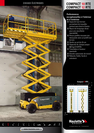 Kołowe podnośniki nożycowe Haulotte Compact 10 RTE