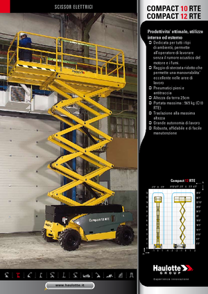 Kołowe podnośniki nożycowe Haulotte Compact 10 RTE