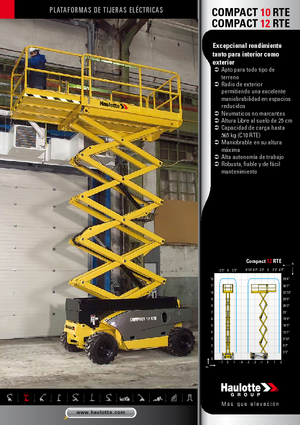 Kołowe podnośniki nożycowe Haulotte Compact 10 RTE