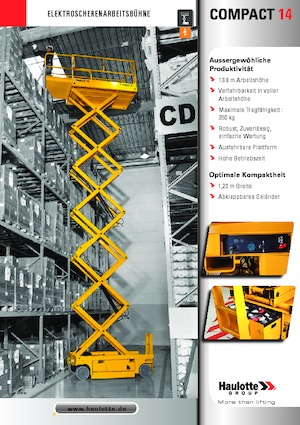 Kołowe podnośniki nożycowe Haulotte Compact 14