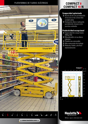 Kołowe podnośniki nożycowe Haulotte Compact 10N
