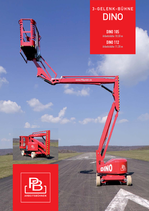 Kołowe przegubowe podnośniki koszowe PB Dino 112